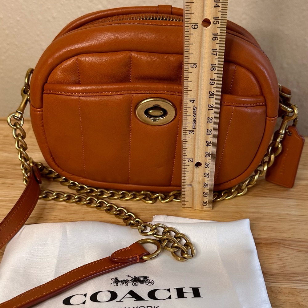 Coach Quilted Leather Camera Bag in Canyon